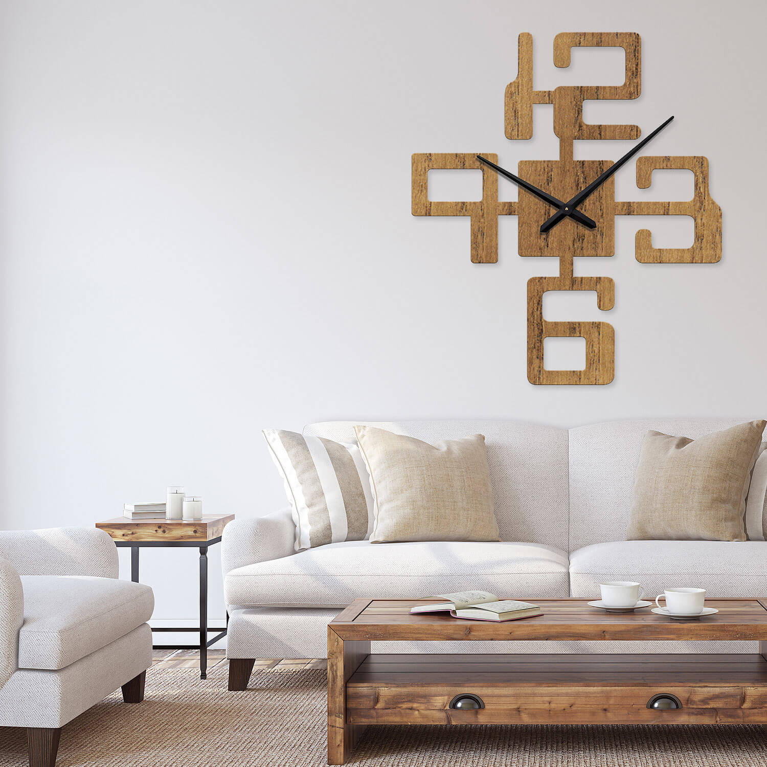 Indoor wooden wall clock clock6-Massdeco