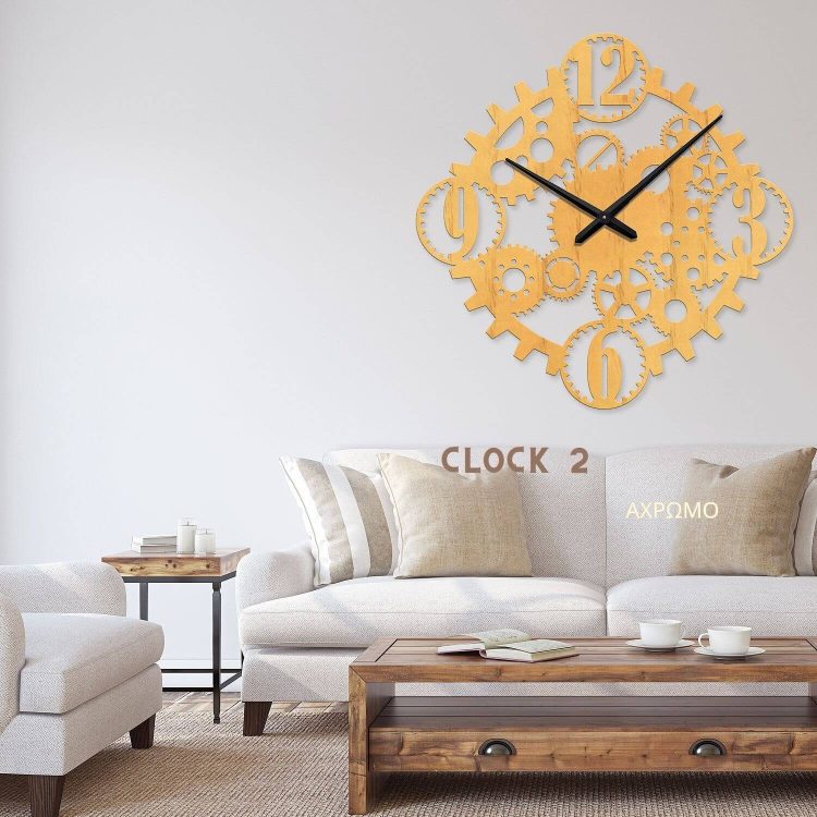 Ρολόι τοίχου  εσωτερικού χώρου ξύλινο clock2massdeco