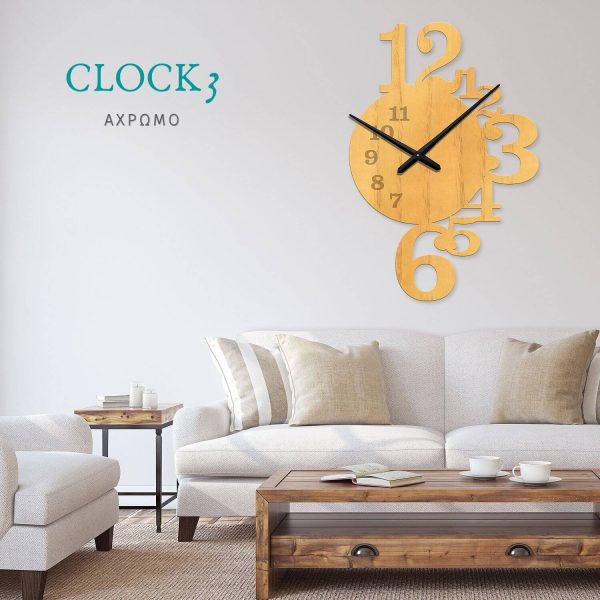 Ρολόι τοίχου  εσωτερικού χώρου ξύλινο clock3massdeco