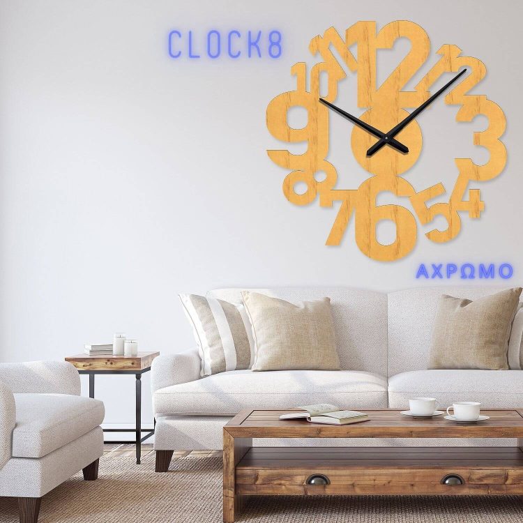 Ρολόι τοίχου  εσωτερικού χώρου ξύλινο clock8massdeco