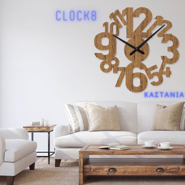 Ρολόι τοίχου  εσωτερικού χώρου ξύλινο clock8massdeco