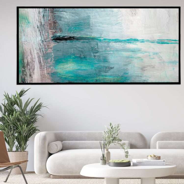 Πίνακας σε Plexiglass με Θέμα "Θάλασσα" σε μαύρη ξύλινη Κορνίζα-Massdeco