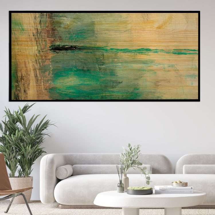 Πίνακας σε Ξύλο με Θέμα "Θάλασσα" σε μαύρη ξύλινη Κορνίζα-Massdeco