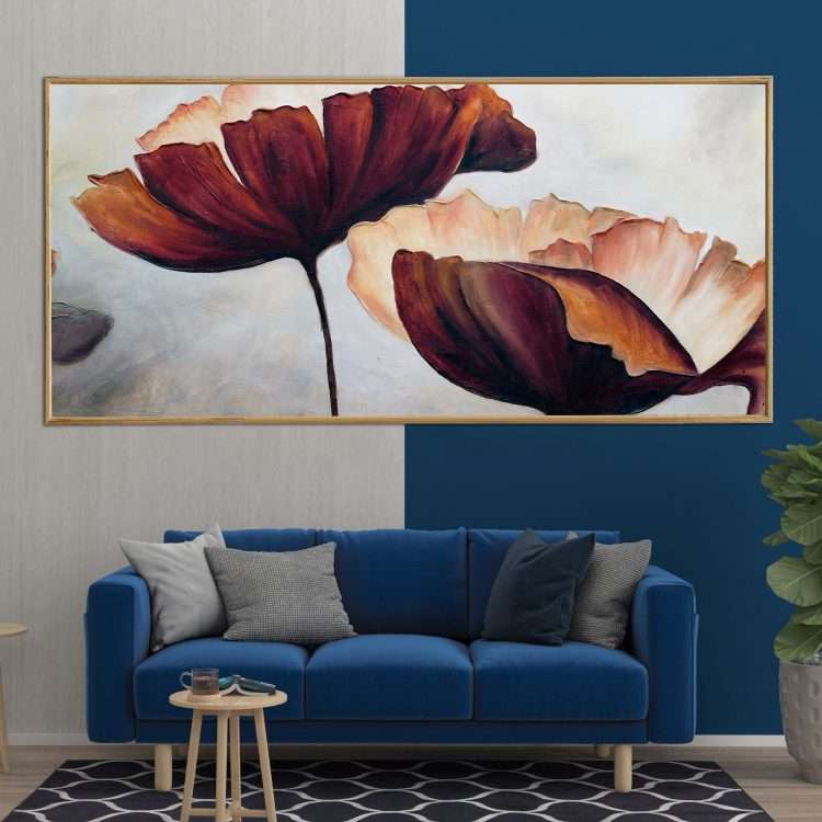 Πίνακας σε Plexiglass με Θέμα "Flowers" σε ξύλινη Κορνίζα-Massdeco