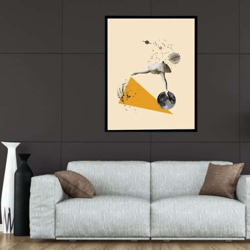 Πίνακας σε Plexiglass με Θέμα "Μπαλαρίνα" σε μαύρη ξύλινη Κορνίζα-Massdeco