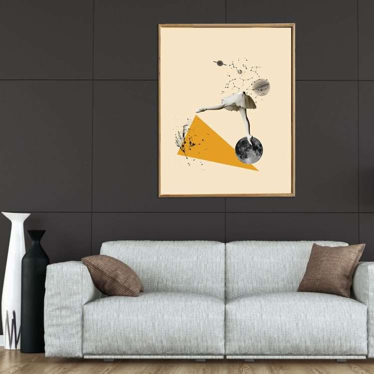 Πίνακας σε Plexiglass με Θέμα "Μπαλαρίνα" σε ξύλινη Κορνίζα-Massdeco