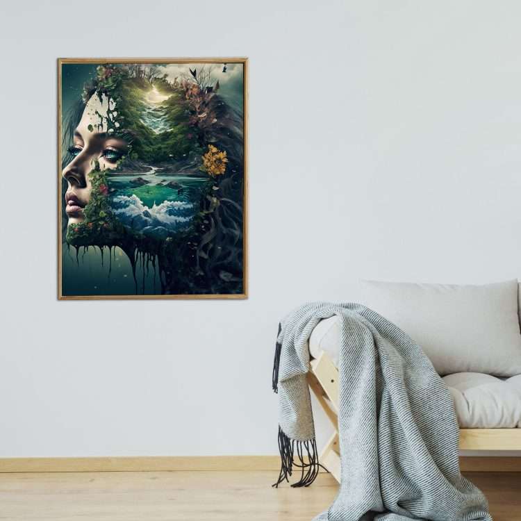 Πίνακας σε Plexiglass με Θέμα "Μητέρα φύση 2" σε ξύλινη Κορνίζα-Massdeco