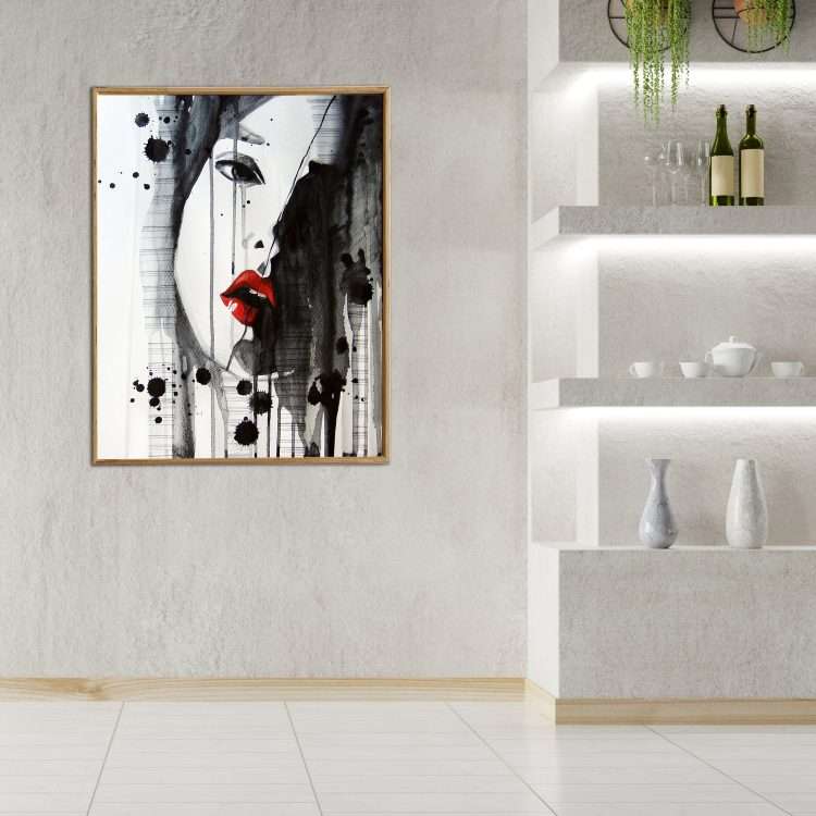 Πίνακας σε Plexiglass με Θέμα "Περσεφόνη" σε ξύλινη Κορνίζα-Massdeco