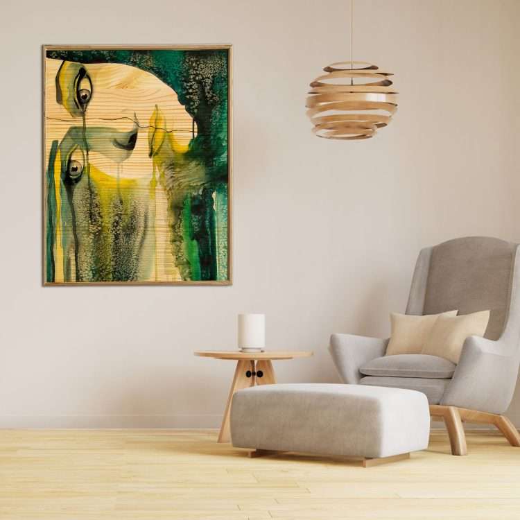 Πίνακας σε Ξύλο με Θέμα "Ήρα" σε ξύλινη Κορνίζα-Massdeco