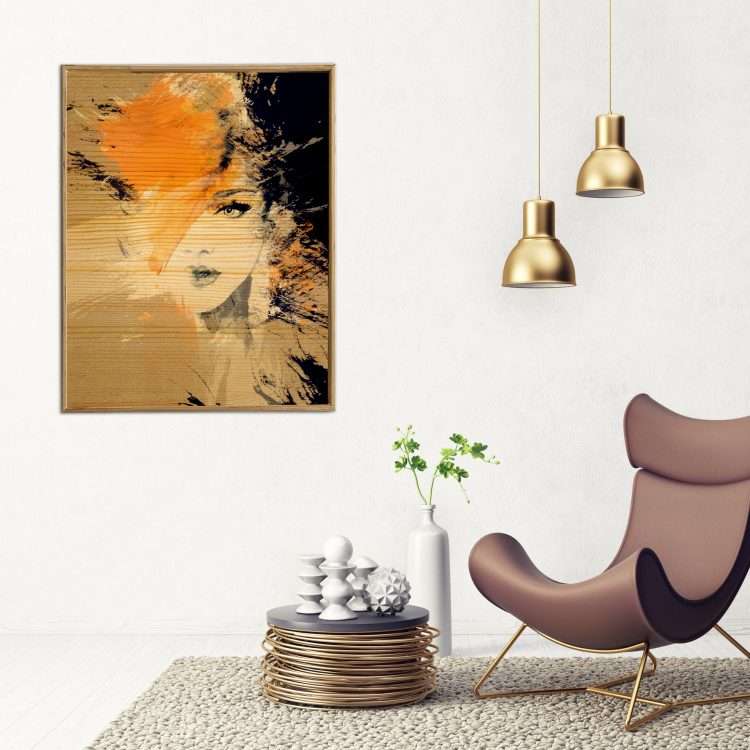 Πίνακας σε Ξύλο με Θέμα "Γαία" σε ξύλινη Κορνίζα-Massdeco