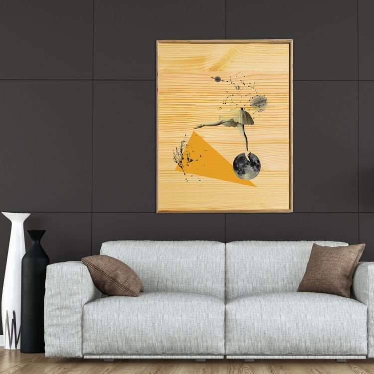 Πίνακας σε Ξύλο με Θέμα "Μπαλαρίνα" σε ξύλινη Κορνίζα-Massdeco